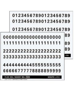 สติ๊กเกอร์ตัวเลขครึ่งตัว 0 ถึง 9 10 แบบ รวม 600 ชิ้น L-FCH