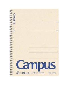 สมุดโน้ต Campus กระดาษรีไซเคิล ห่วงคู่ กึ่ง B5 เส้น 6 มม. Su-TE110BN