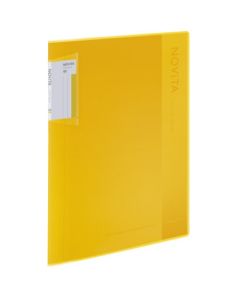 แฟ้มใส "โนวิต้า" (ชนิดยึดตายตัว) A4 แนวตั้ง 40 แผ่น สีเหลือง RA-NV40Y