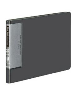 สมุดปกใสตัดคลื่นแนวนอน A5 20 แผ่น สีเทาเข้ม Ra-T567DM