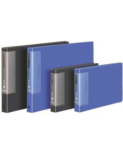 สมุดใส เติมหมึกได้ แนวนอน A4 สัน 24 มม. สีน้ำเงิน La-T725B