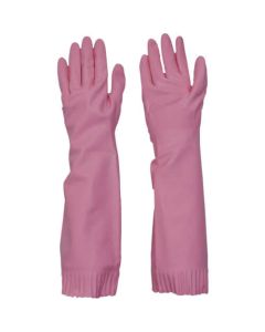 Unsupported Natural Rubber Flocklined Gloves 1ชุด