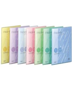 สมุดปกใส Freshen แบบติดตายตัว A4 แนวตั้ง 10 หน้า สีเหลือง-เขียว La-S20LG