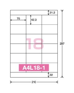 LiLabel Hakadori Type 18 ด้าน มีขอบบนและล่าง 500 แผ่น LBP-E80644