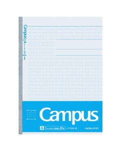 สมุดปกแข็งแบบมีเส้นบรรทัด Campus Semi-B5 (7mm Diagram Ruled) สีน้ำเงิน No-F3AKN-B