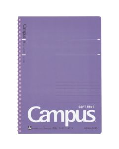 สมุดปกอ่อน Canvas Soft Ring Dot 40 แผ่น B5 สีม่วง Su-S111AT-V