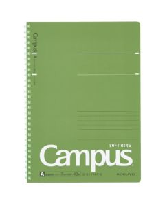 สมุดโน้ต Canvas Soft Ring Dot 40 แผ่น B5 สีเขียว Su-S111AT-G