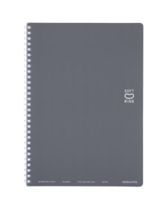 สมุดโน้ตแบบห่วงนุ่ม (เส้นประ) ขนาดกึ่ง B5 สีเทาเข้ม Su-SV301BT-DM