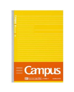กระดาษโน้ตแบบเส้นบรรทัด ขนาด B5 ของ Campus (ขนาด 6.8 มม.) สีเหลือง No-F3BMN-Y
