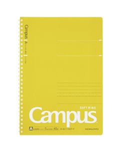 สมุดโน้ตแบบมีเส้น Canvas Soft Ring Dot 40 แผ่น B5 สีเหลือง Su-S111AT-Y