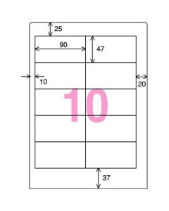 ฉลาก Canon A4 สำหรับเครื่องประมวลผลคำ 10 ด้าน 20 แผ่น Ty-2165-W