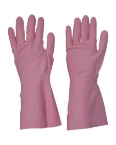 Unsupported Natural Rubber Flocklined Gloves ชุดละ 3ชุด