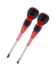 250-2PS-GRE ชุดไขควงเจาะทะลุ Ball Grip Safety Penetration จำนวน 2 อัน สีแดงกาแล็กซี่