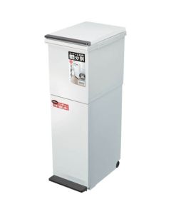 เหยียบคัดแยก 2 ขั้น ทรงบาง 38L สีขาว
