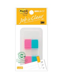 โพสต์-อิท ชนิดรีฟิล 44 x 12 มม. 50 แผ่น x 2 กลีบ กุหลาบ/ฟ้า