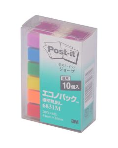 กระดาษโพสอิท 44 x 10 มม. 120 แผ่น x 10 แผ่นรอง คละ 6 สี