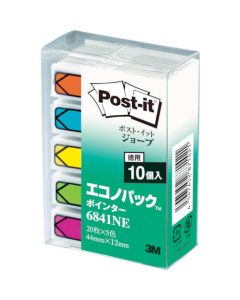 กระดาษโพสอิท 44 x 12 มม. 100 แผ่น x 10 คละ 5 สี