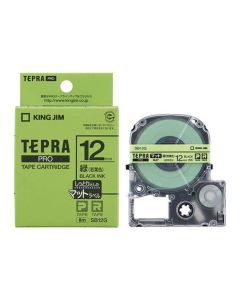 เทปพิมพ์อักษร TEPRA PRO Matte Color Label 12mm (Lime Green Tape / Black Ink)