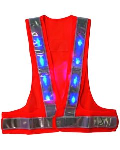 Vest With Blue LED Orange/White