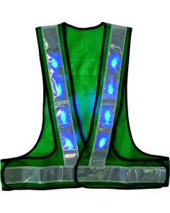 Vest With Blue LED Green/White