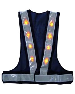 Vest With Yellow LED Dark Blue/White