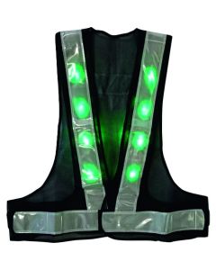 Vest With Green LED Dark Blue/White