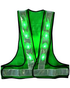 Vest With Green LED Green/White