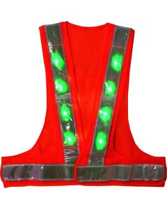 Vest With Green LED Orange/White
