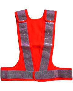 Size adjustable Vest Orange/White