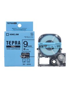 เทปพิมพ์อักษร TEPRA PRO Matte Color Label 9mm (Sky Blue Tape / Black Ink)