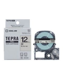 เทปพิมพ์อักษร TEPRA PRO Pastel Color Label 12mm (Gray Tape / Black Ink)
