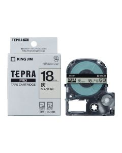 เทปพิมพ์อักษร TEPRA PRO Pastel Color Label 18mm (Gray Tape / Black Ink)