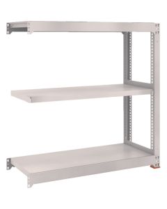 ชั้นวางเหล็ก รุ่น M5 สำหรับงานปานกลาง ขนาด 1200 x 721 x สูง 1500 มม. 3 ชั้น เชื่อมต่อกันได้ พร้อมฐานเรซินกันสั่นสะเทือน สีเทานีโอ