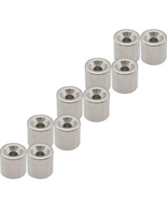 แม่เหล็กนีโอไดเมียมทรงกลมพร้อมรูสกรูแบบฝัง ขนาด 8 มม. x 8 มม. M2 บรรจุ 10 ชิ้น