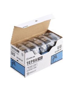 เทปพิมพ์อักษร TEPRA PRO Pastel Color Label 24mm (Blue Tape / Black Ink) (5ชุด)