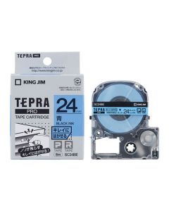 เทปพิมพ์อักษร TEPRA PRO Removable Label 24mm (Blue Tape / Black Ink)