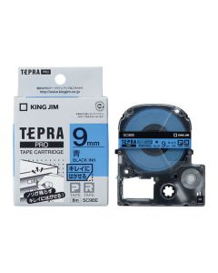เทปพิมพ์อักษร TEPRA PRO Removable Label 9mm (Blue Tape / Black Ink)