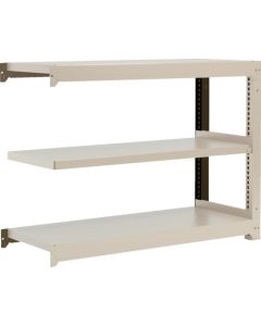 ชั้นวางของเหล็ก รุ่น M3 สำหรับงานปานกลาง ขนาด 1200 x 471 x สูง 900 มม. 3 ชั้น แบบเชื่อมต่อกัน สีเทานีโอ