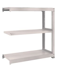 ชั้นวางของเหล็ก รุ่น M3 สำหรับงานปานกลาง ขนาด 900 x 921 x สูง 900 มม. 3 ชั้น เชื่อมต่อกัน สีเทานีโอ