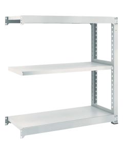 ชั้นวางเหล็ก รุ่น M3 สำหรับงานปานกลาง ขนาด 1500 x 721 x สูง 900 มม. 3 ชั้น แบบเชื่อมต่อกัน สีเทานีโอ