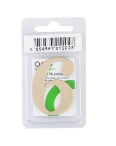 ตัวเลขอะคริลิค 2 มม. "6" (ชุด2ชิ้น) ทอง ONE