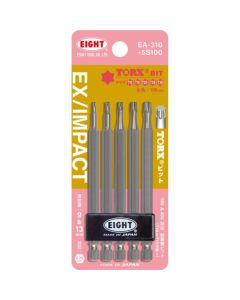 ชุดดอกสว่าน Torsion Bit EX/IMPACT TORX ขนาด 5, 100 มม., 9 มม. และ 13 มม.