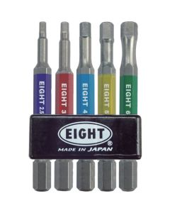 ชุดดอกสว่านบิด EX/IMPACT หกเหลี่ยมสี 5 ดอก 65 มม. และ 13 มม. พร้อมร่องสอด