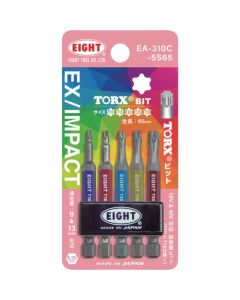 ชุดดอกสว่าน Torsion Bit EX/IMPACT TORX Color Bit ขนาด 5, 65 มม., 9 มม. และ 13 มม.