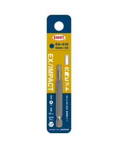 ดอกสว่านบิด EX/IMPACT Hex Bit ขนาด 4 มม. x 65 มม. ช่องสอด 9 มม.