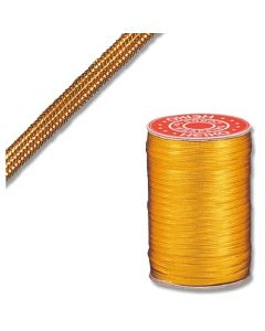 เชือกสำหรับห่อของขวัญ สีทอง แบบแบน ขนาด 4.5 x 100 มม.