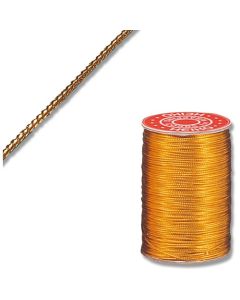 เชือกสำหรับห่อของขวัญ ถักเปียสีทอง ขนาด 1.2 x 100 มม.