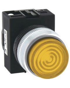 ไฟแสดงสถานะทรงกลม Φ22 สีเหลือง AC200/220V