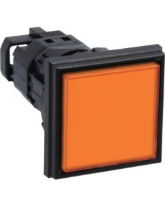 ไฟแสดงสถานะ Φ22 แบบสี่เหลี่ยมแบน สีเหลืองอำพัน ไฟฟ้ากระแสสลับ/กระแสตรง 100/120V