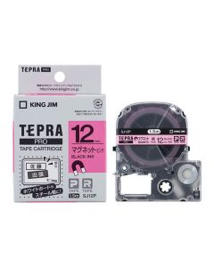 เทปพิมพ์อักษร TEPRA PRO Magnet Label 12mm (Pink Tape / Black Ink)